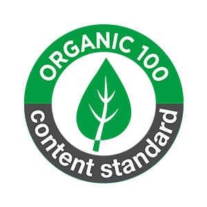 organic 100 content standard logo