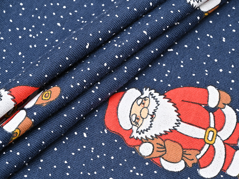 single jersey with printed santa design